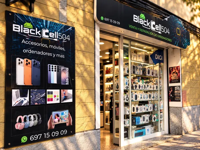 Fachada de la tienda Black Cell 504 en L'Hospitalet de Llobregat